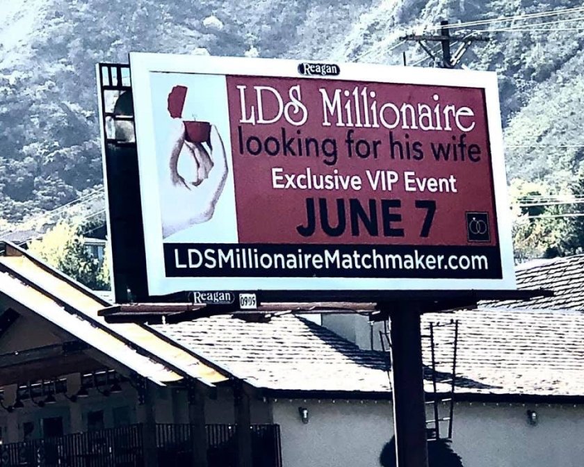 Милионер мормон търси съпруга с билборд 