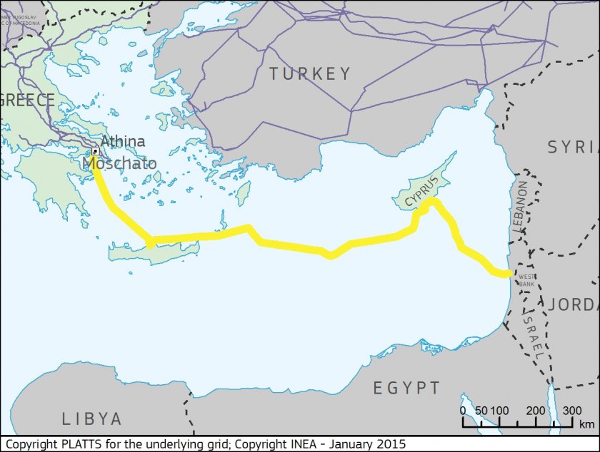 Подводен електропровод ще свърже Гърция, Кипър и Израел