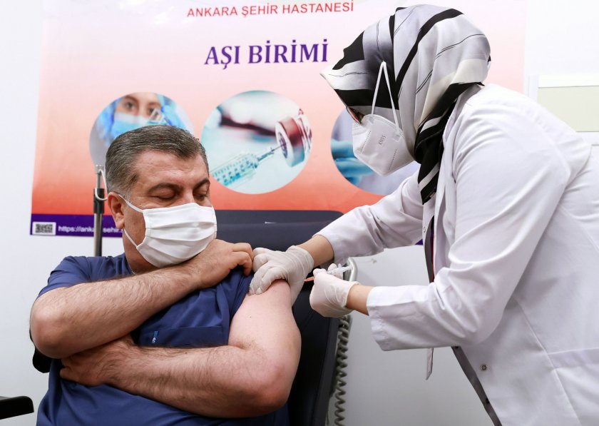 Турция е поставила над 10 млн. дози ваксина