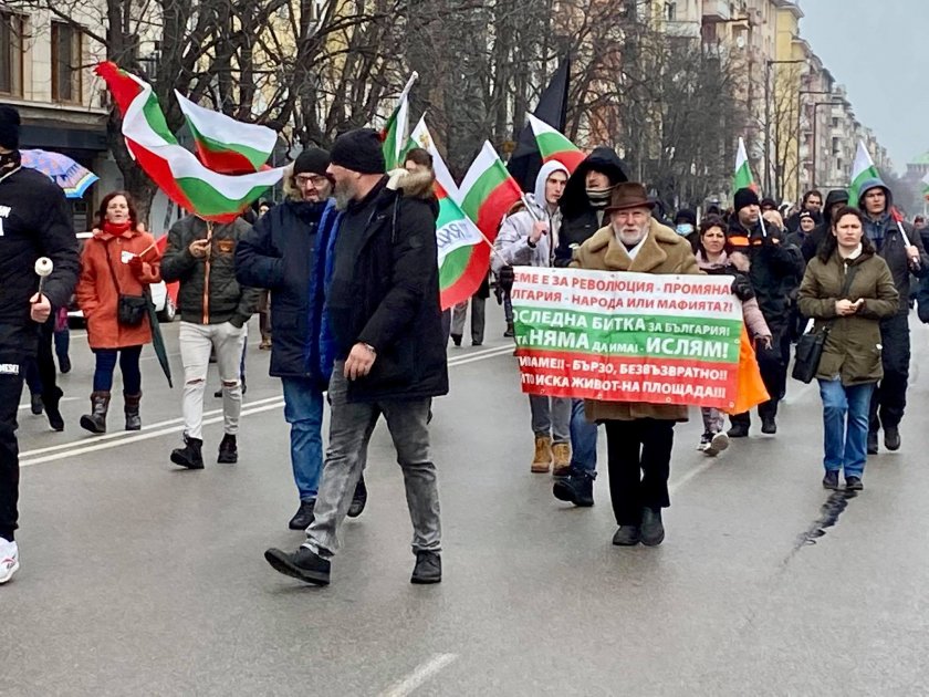 Фоторепортаж в Lupa.bg: Дионисий и Йоло Денев поведоха шествието срещу маските и мерките