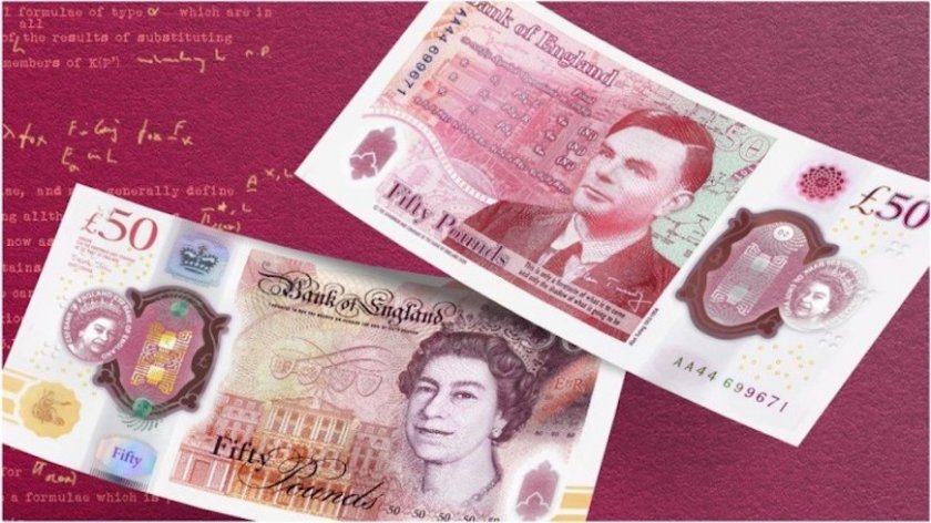 Гей математик на новите банкноти от £50