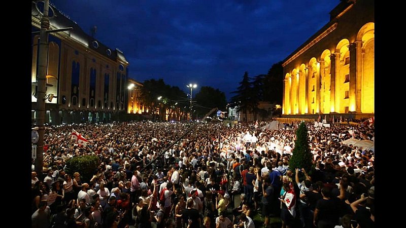 Протести в Грузия, има пострадали