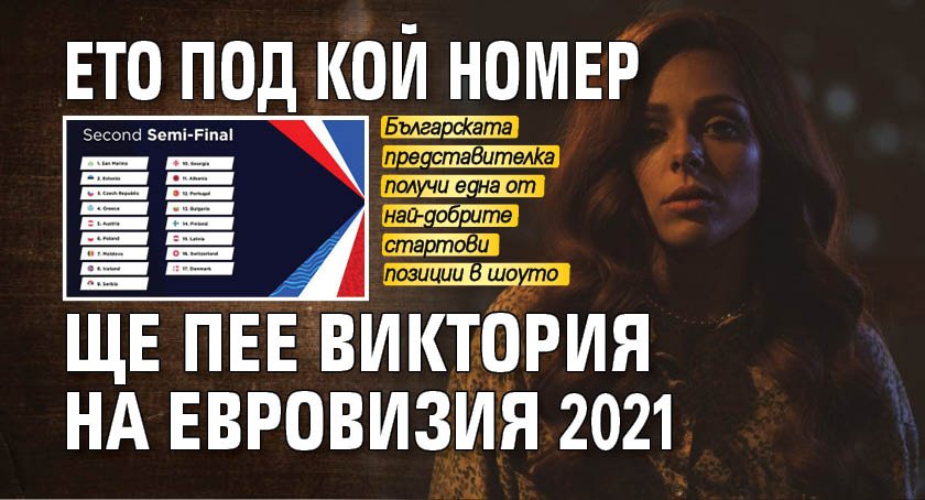 Ето под кой номер ще пее Виктория на Евровизия 2021