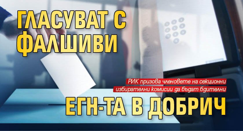 Гласуват с фалшиви ЕГН-та в Добрич