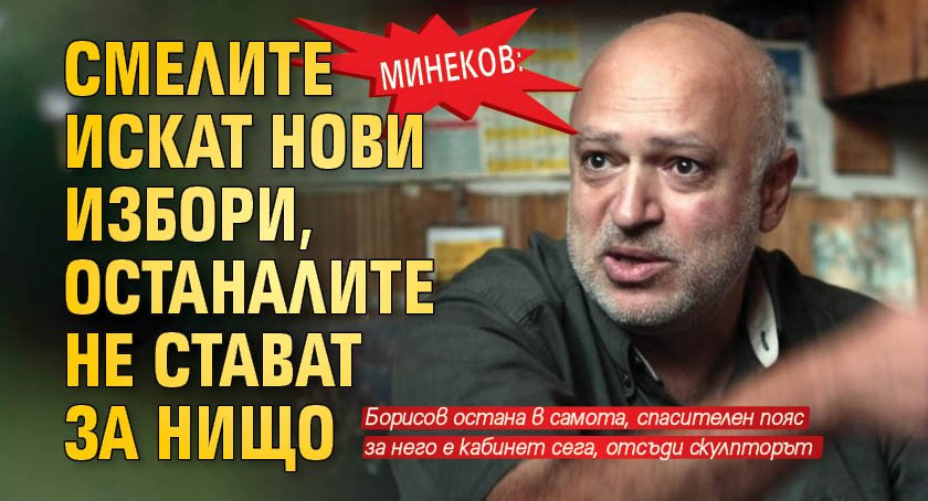 Минеков: Смелите искат нови избори, останалите не стават за нищо