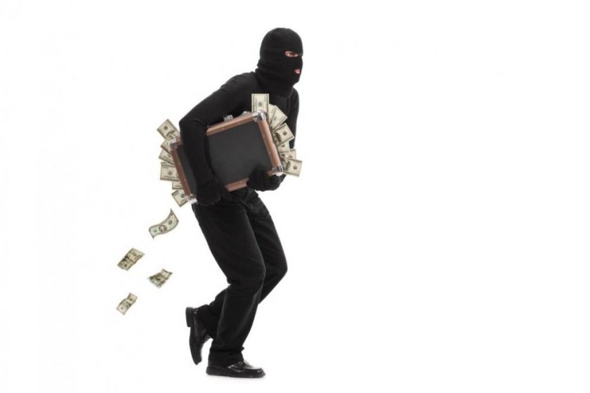 Крадец сграбчи пари от касата, избута охранителя и избяга