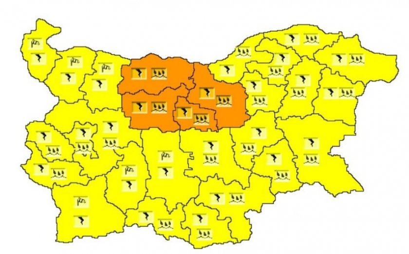 Лошо време – 18 области под жълт код
