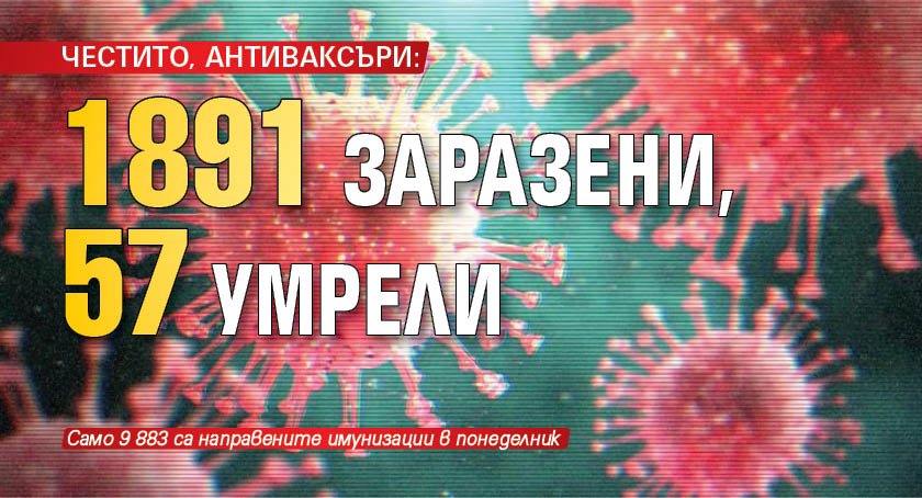 ЧЕСТИТО, АНТИВАКСЪРИ: 1891 заразени, 57 умрели