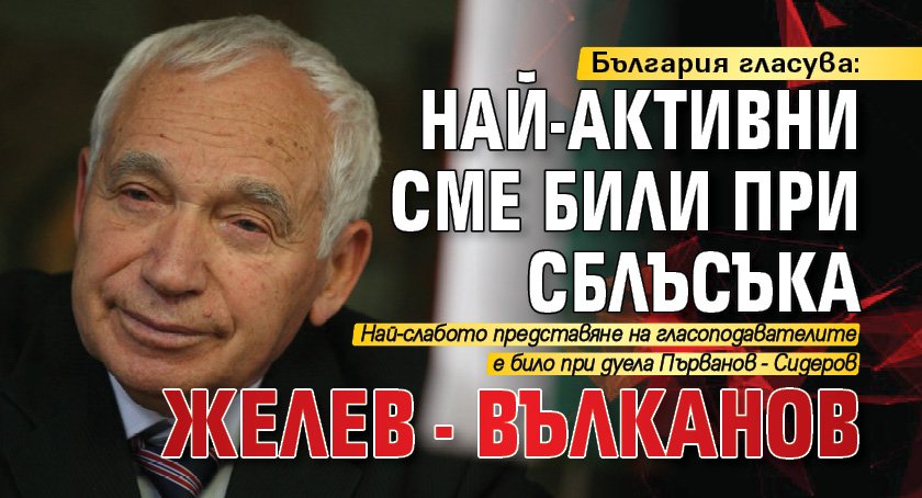 България гласува: Най-активни сме били при сблъсъка Желев - Вълканов