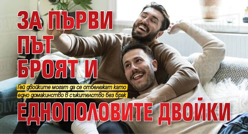 За първи път броят и еднополовите двойки