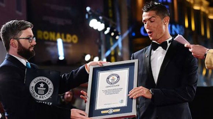 Роналдо получи сертификат от "Гинес" за рекорда