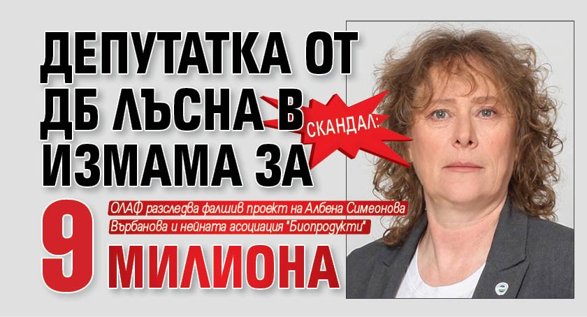 Скандал: Депутатка от ДБ лъсна в измама за 9 милиона