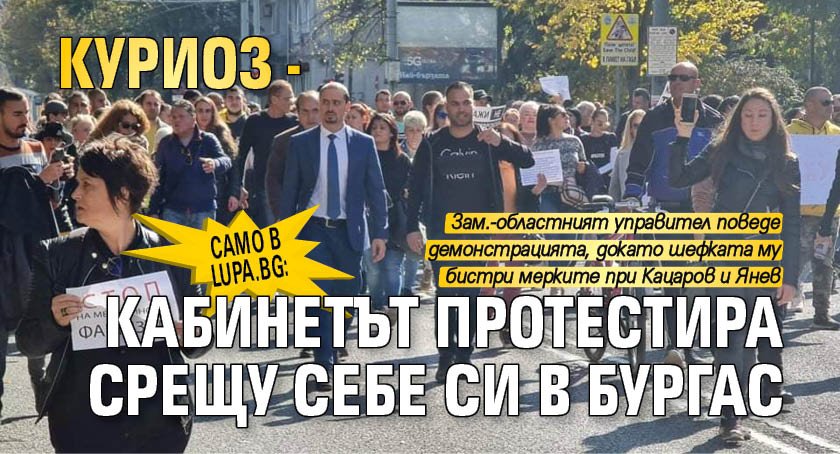Само в Lupa.bg: Куриоз - Кабинетът протестира срещу себе си в Бургас (СНИМКА)