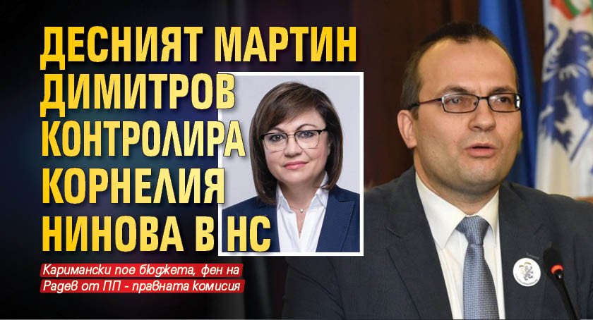 Десният Мартин Димитров контролира Корнелия Нинова в НС 