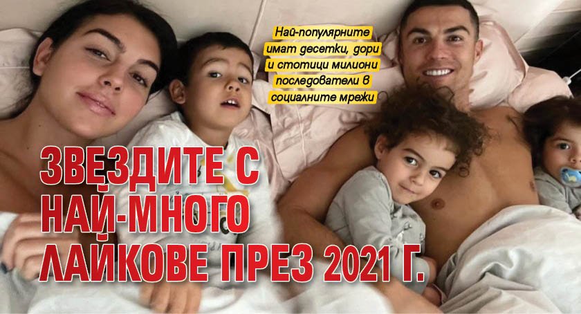 Звездите с най-много лайкове през 2021 г.