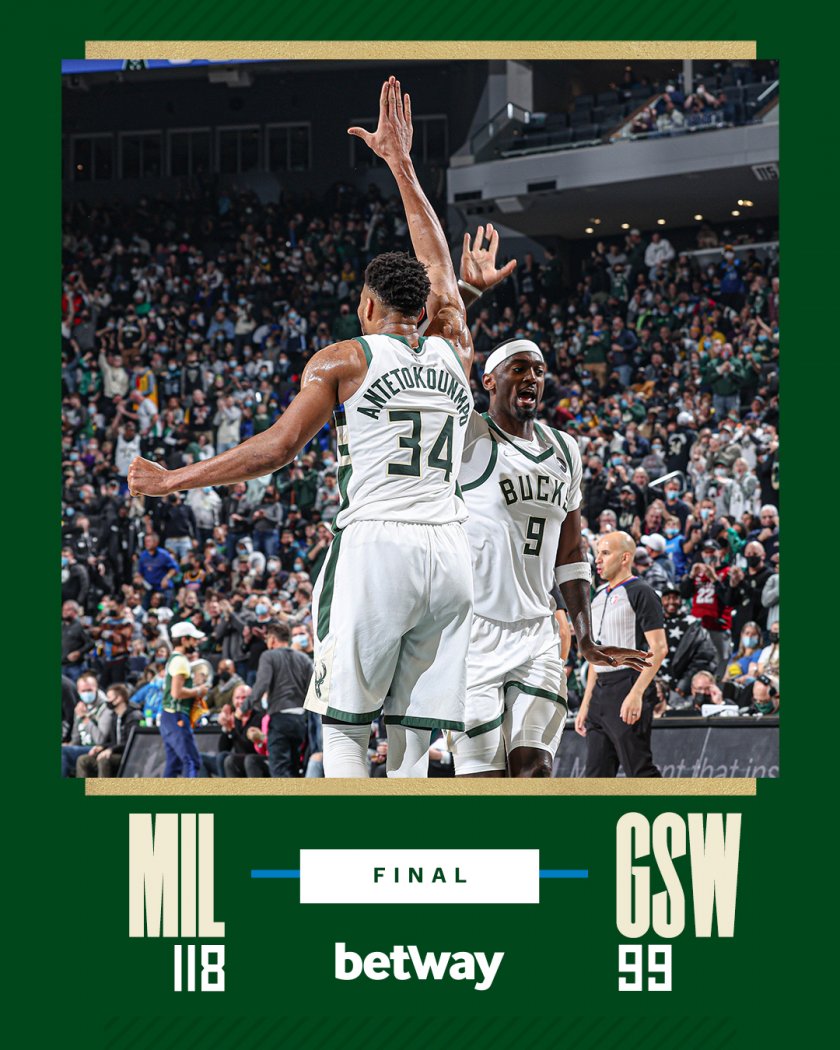 Милуоки Бъкс попиля Голдън Стейт