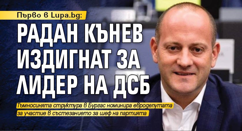 Първо в Lupa.bg: Радан Кънев издигнат за лидер на ДСБ