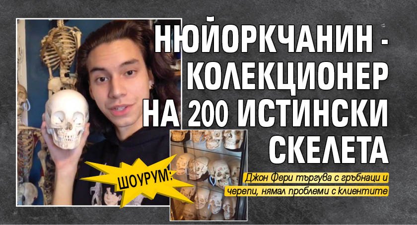 Шоурум: Нюйоркчанин - колекционер на 200 истински скелета