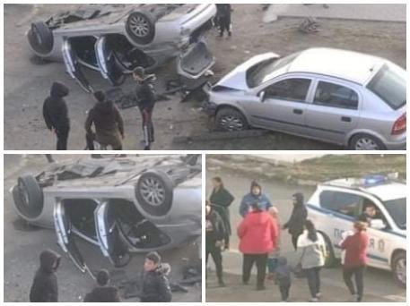 Тежка катастрофа в Карнобат по чудо не приключи с пострадали