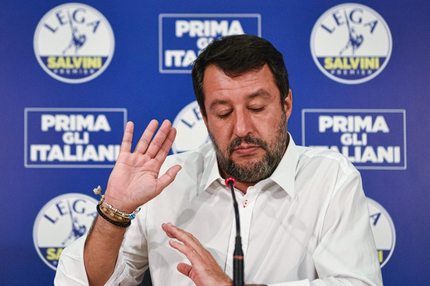 Италианският десен политик Матео Салвини, който е сред основните поддръжници