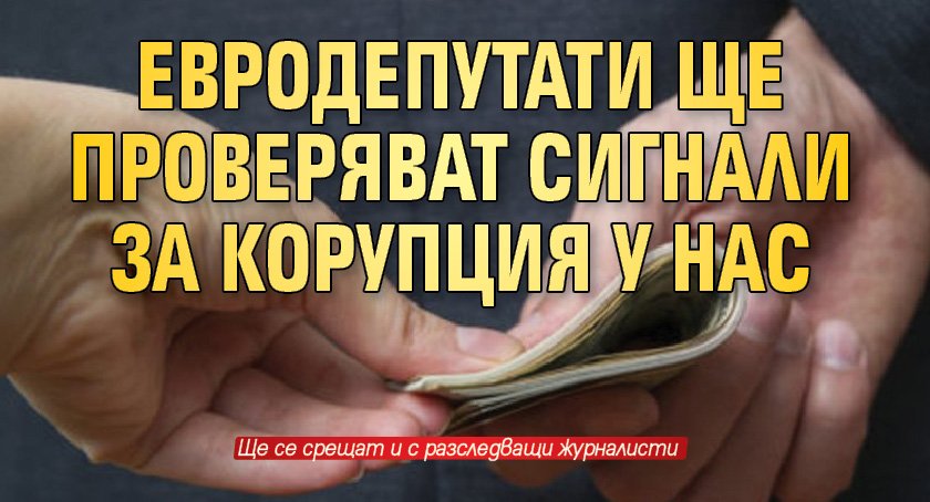 Евродепутати ще проверяват сигнали за корупция у нас