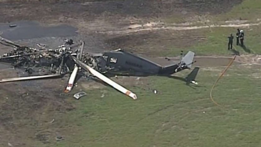 Хеликоптер се разби на път в селски район на американския