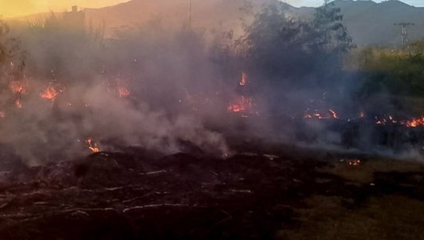 Пожар се вихри вече от почти шест часа в Калояновско.