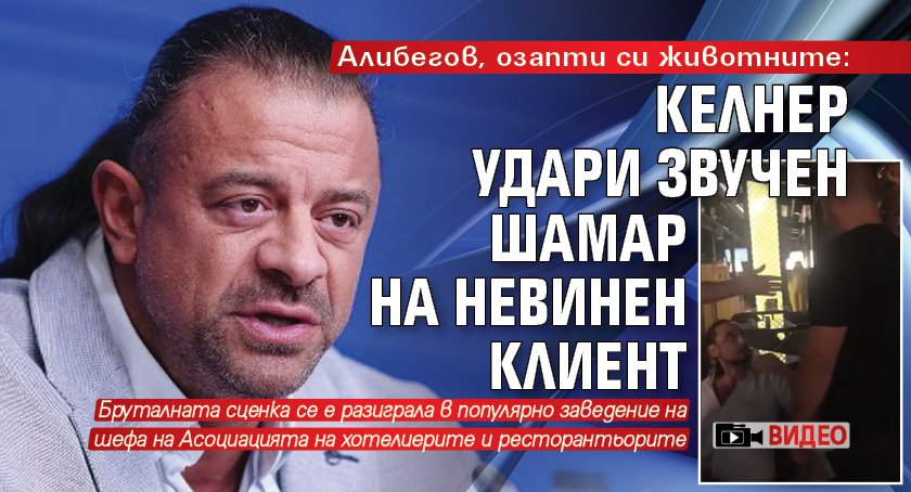 Алибегов, озапти си животните: Келнер удари звучен шамар на невинен клиент (ВИДЕО)