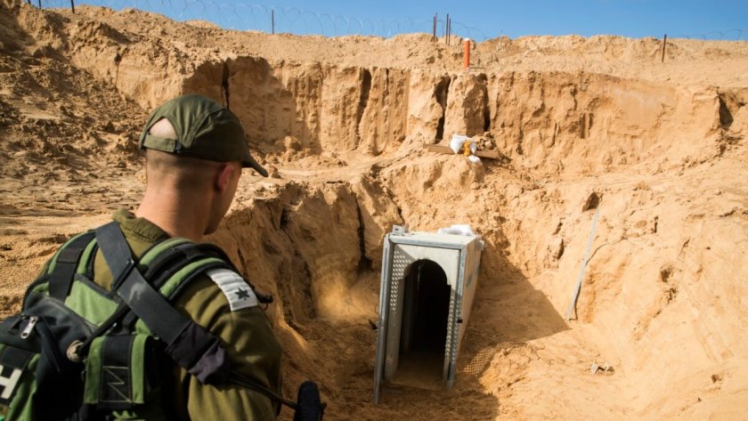 Израелската армия съобщи, че е блокирала тунел, прокопан от Хамас