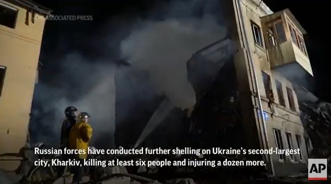 Руската бомбардировка в Харков: Поне 6 загинали и 16 ранени (ВИДЕО)