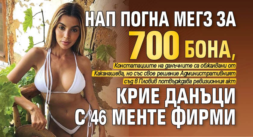 НАП погна Мегз за 700 бона, крие данъци с 46 менте фирми