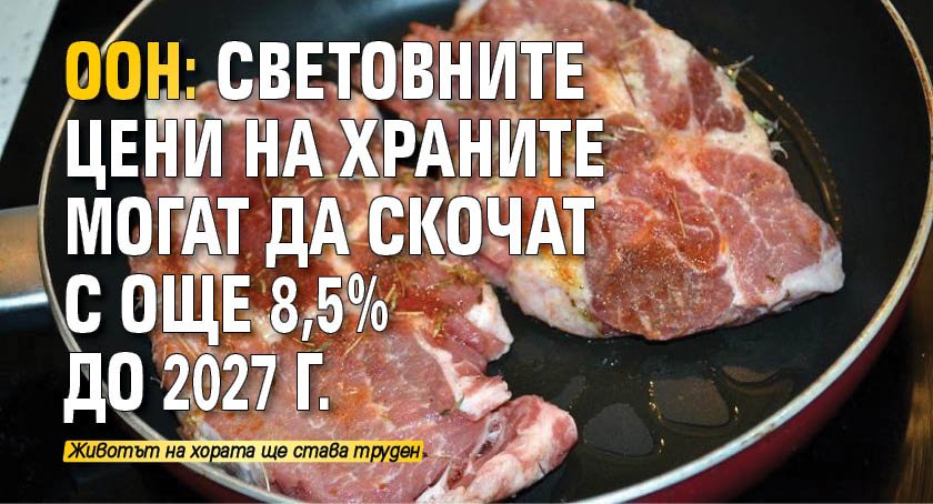 ООН: Световните цени на храните могат да скочат с още 8,5% до 2027 г.