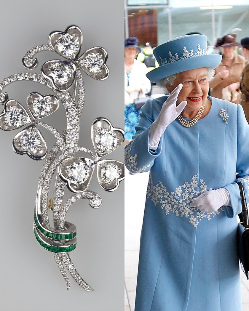 Кралица Елизабет Втора често използваше брошките си, за да предаде
