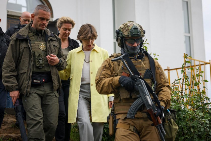 Френската външна министърка Катрин Колона посети Киев, за да подкрепи Украйна в
