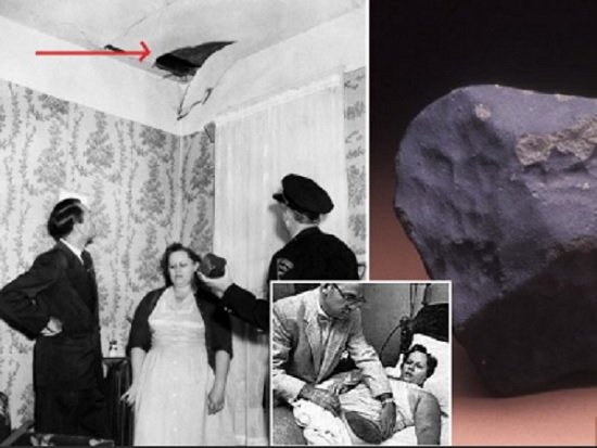 Метеорит удря жена, докато спи
