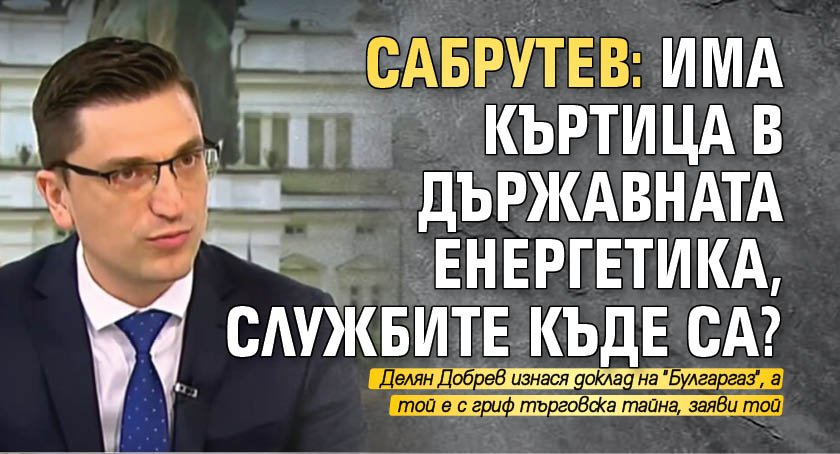 Сабрутев: Има къртица в държавната енергетика, службите къде са?