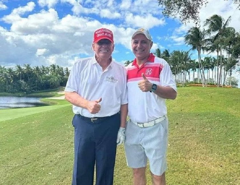 Христо Стоичков поигра голф с бившия президент на САЩ Доналд