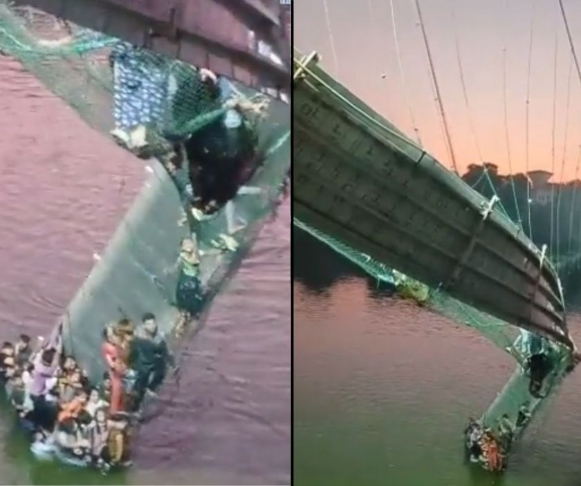 Деветима са в ареста заради срутилия се мост с 140 жертви в Индия