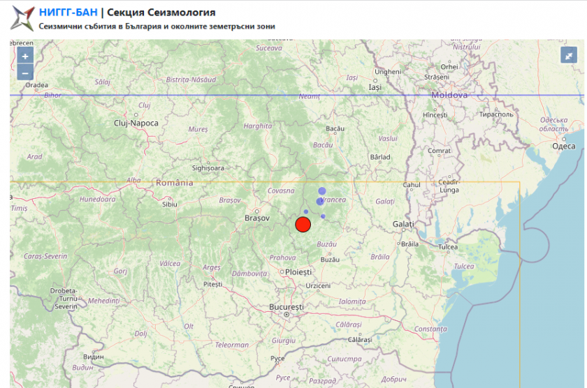 Земетресение в Румъния, усети се и у нас
