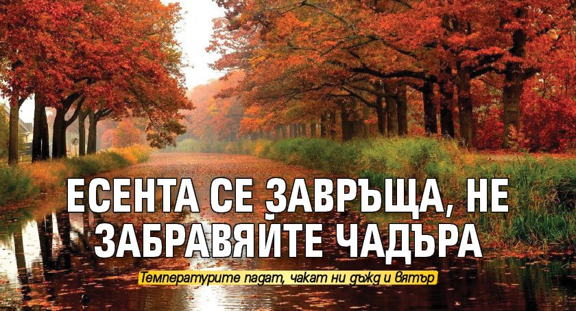 Есента се завръща, не забравяйте чадъра