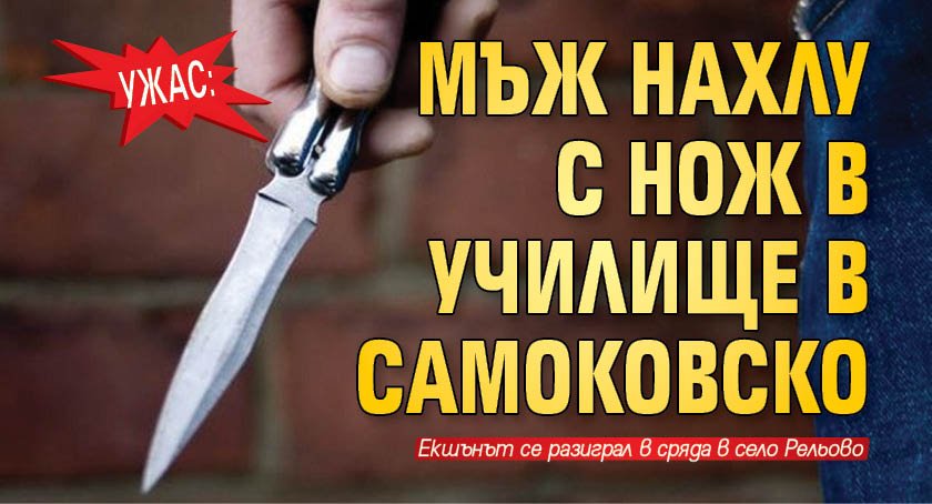 УЖАС: Мъж нахлу с нож в училище в Самоковско