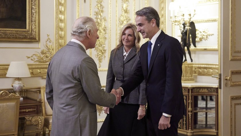 Крал Чарлз III прие гръцкия премиер Мицотакис в Уиндзор 