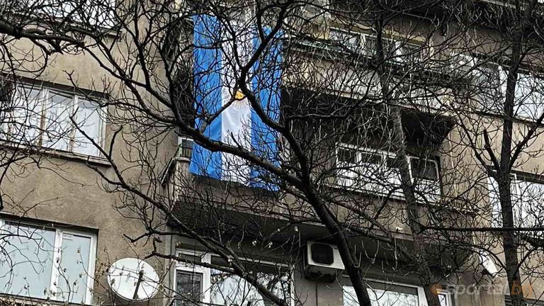 Тодор Кирков опъна знаме на Аржентина в центъра на София