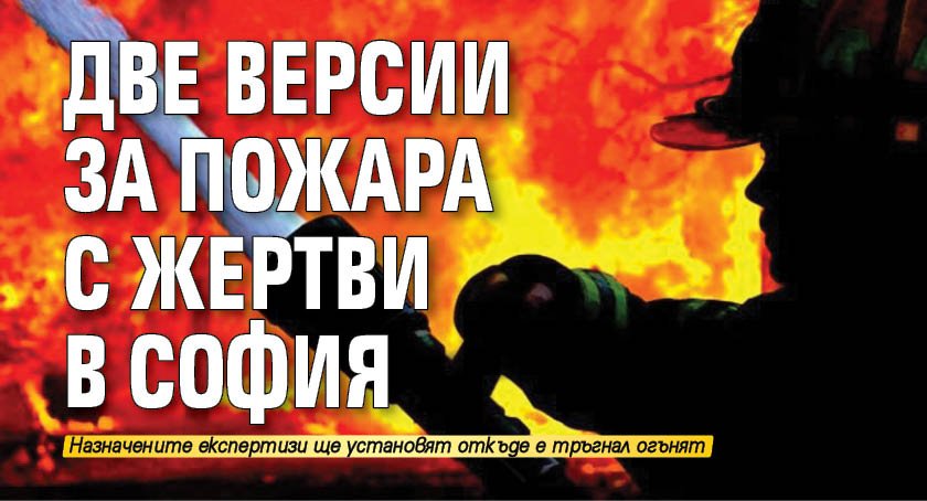 Две версии за пожара с жертви в София