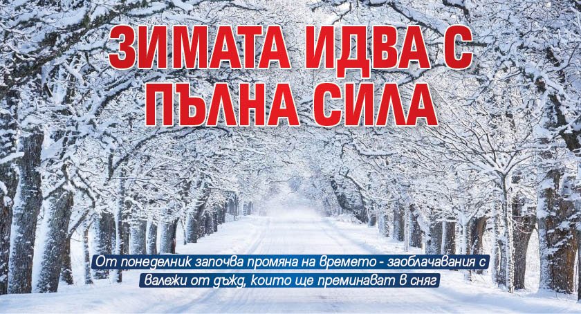 Зимата идва с пълна сила
