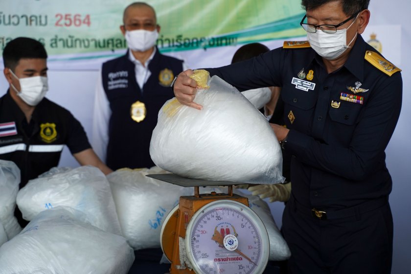 Полицията в Тайланд конфискува над 1 тон метамфетамин
