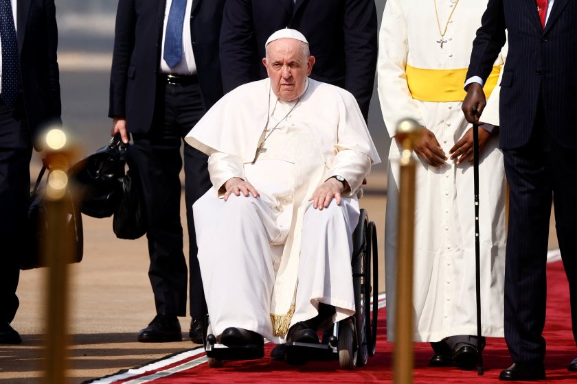 Папа Франциск се срещна с бежанци в Южен Судан