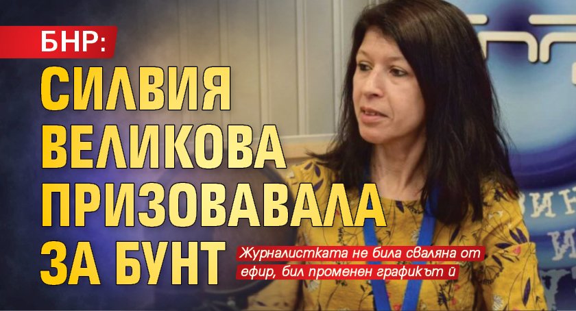 БНР: Силвия Великова призовавала за бунт 