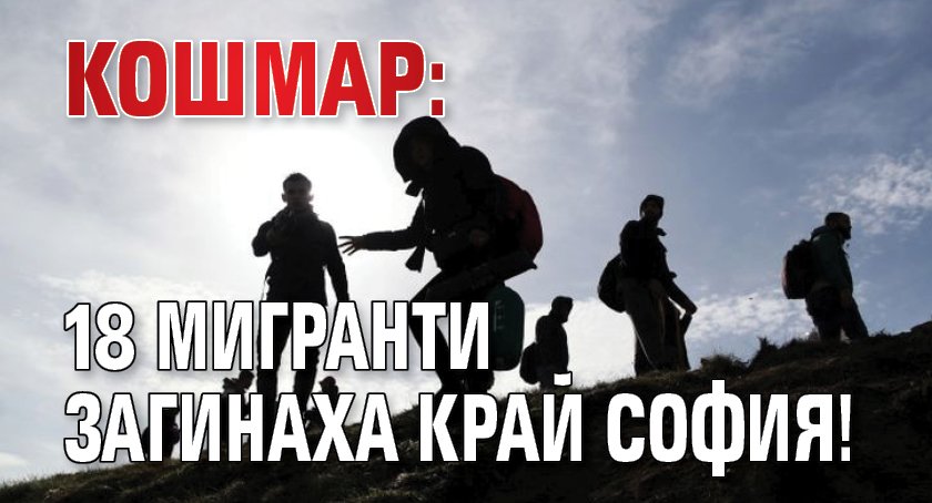 КОШМАР: 18 мигранти загинаха край София!