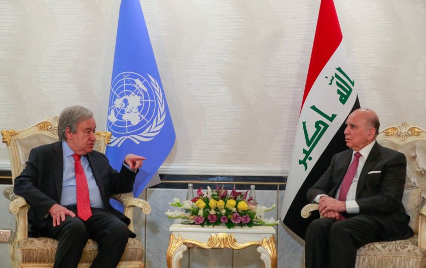 ООН ще подкрепя Ирак в напредъка към мира. Това написа